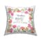 Stupell Industries Floral Mother's Day Phrase, Floral Mother's Day Phrase Outdoor Printed Pillow
